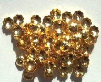 100 5mm Scalloped Edge Gold Plated Bead Caps